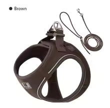 Arnês e Coleira Ajustável para Cães e Gatos – Confortável, Respirável e Segura